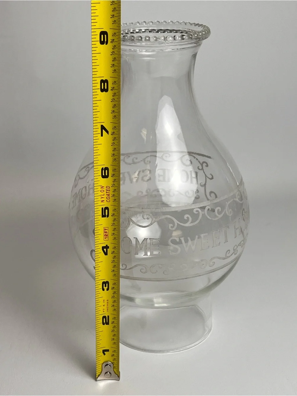 Home Sweet Home Borosilicate Kerosene Oil Lamp Chimney 3” x 8 3/4” - Picture 5 of 12